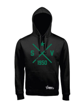Lade das Bild in den Galerie-Viewer, Hoodie_Herren_black_Cross_green_SVVelber