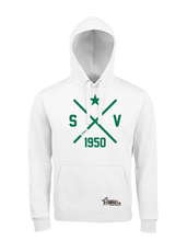 Lade das Bild in den Galerie-Viewer, Hoodie_Herren_white_Cross_green_SVVelber