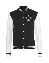Lade das Bild in den Galerie-Viewer, College Jacke Schwarz Weiß SC Adelsdorf Cross Weiß