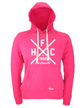 Lade das Bild in den Galerie-Viewer, Hoodie Damen Pink HFC Greifswald 92 Cross Weiß