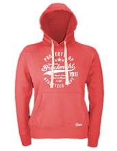 Lade das Bild in den Galerie-Viewer, Hoodie Damen Rot SV Bruckmühl Property Of Weiß