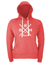 Lade das Bild in den Galerie-Viewer, Hoodie Damen Rot Hannover Regents Cross Weiß