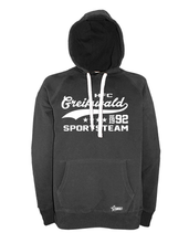 Lade das Bild in den Galerie-Viewer, Hoodie Herren Schwarz HFC Greifswald 92 Sportsteam Weiß