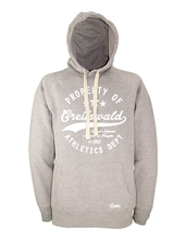 Lade das Bild in den Galerie-Viewer, Hoodie Herren Grau Melange HFC Greifswald 92 Property Of Weiß