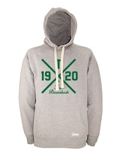 Lade das Bild in den Galerie-Viewer, Hoodie Herren Grau Melange Teuto Riesenbeck Cross Dunkelgrün