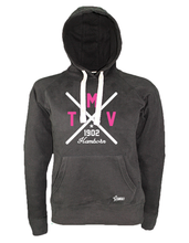 Lade das Bild in den Galerie-Viewer, Hoodie Damen Schwarz MTV Union Hamborn Cross Weiß-Pink