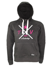 Lade das Bild in den Galerie-Viewer, Hoodie Damen Schwarz TV Asberg Cross Weiß-Pink
