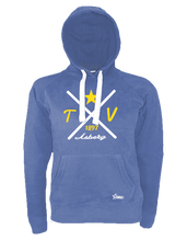Lade das Bild in den Galerie-Viewer, Hoodie Damen Navy Blau TV Asberg Cross Weiß-Gelb
