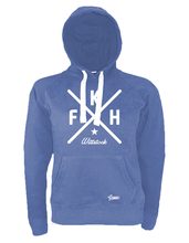 Lade das Bild in den Galerie-Viewer, Hoodie Damen Navy Blau FK Hansa Wittstock Cross Weiß
