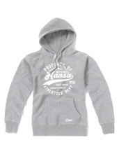 Lade das Bild in den Galerie-Viewer, Hoodie Damen Grau Melange FK Hansa Wittstock Property Of Weiß