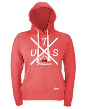 Lade das Bild in den Galerie-Viewer, Hoodie Damen Rot TuS Mecklenheide Cross Schwarz-Weiß