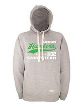 Lade das Bild in den Galerie-Viewer, Hoodie Herren Grau Melange MTV Union Hamborn Sportsteam Weiß-Grün
