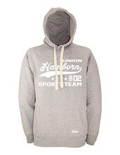 Lade das Bild in den Galerie-Viewer, Hoodie Herren Grau Melange MTV Union Hamborn Sportsteam Weiß