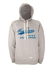 Lade das Bild in den Galerie-Viewer, Hoodie Herren Grau Melange TSV Heidenau Athletics Blau