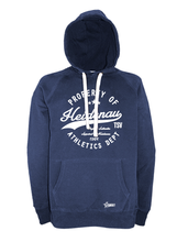 Lade das Bild in den Galerie-Viewer, Hoodie Herren Navy Blau TSV Heidenau Property Of Weiß