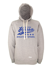 Lade das Bild in den Galerie-Viewer, Hoodie Herren Grau Melange FK Hansa Wittstock Sport Blau