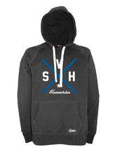 Lade das Bild in den Galerie-Viewer, Hoodie Herren Schwarz SV Hemmerden Cross Blau-Weiß