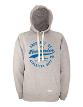 Lade das Bild in den Galerie-Viewer, Hoodie Herren Grau Melange SV Hemmerden Property Of Blau
