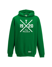 Lade das Bild in den Galerie-Viewer, Kinder Hoodie Grün Teuto Riesenbeck Cross Weiß