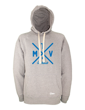 Lade das Bild in den Galerie-Viewer, Hoodie Herren Grau Melange MTV Wilstedt Cross Blau