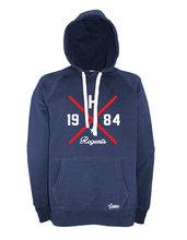 Lade das Bild in den Galerie-Viewer, Hoodie Kinder Navy Blau Hannover Regents Cross Rot-Weiß