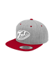 Snapback-Cap-TuS-Mecklenheide grau rot mit weissem Logo