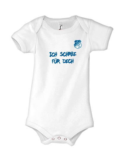 Baby Body Weiß TSV Heidenau Ich schrei für Dich Blau