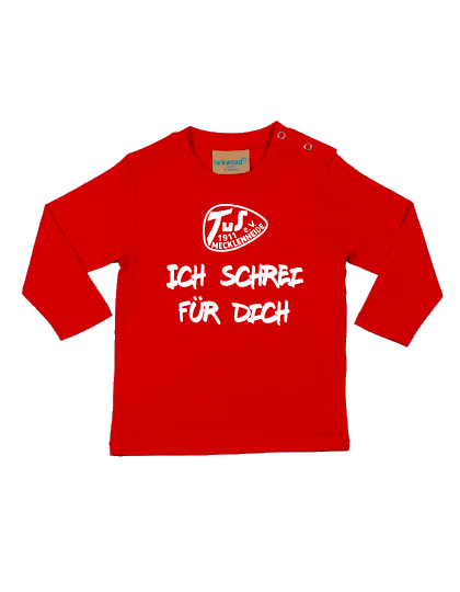 Baby Longsleeve Rot TuS Mecklenheide Ich Schrei Für Dich Weiß 