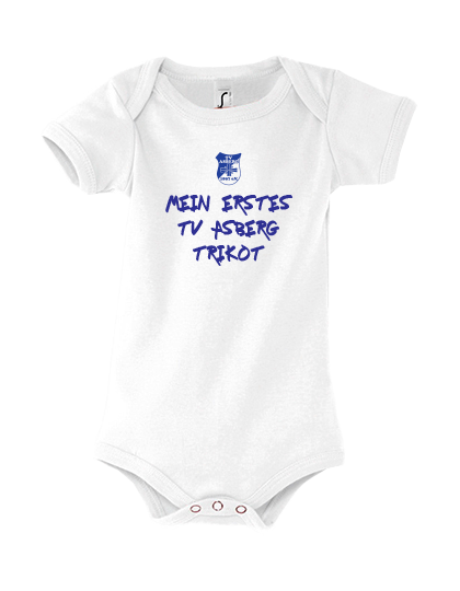 Baby Body Weiß TV Asberg Mein erstes Trikot Blau