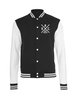 College Jacke Schwarz Weiß SC Adelsdorf Cross Weiß