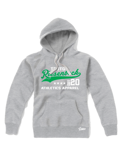 Hoodie Damen Grau Melange Teuto Riesenbeck Athletics Grün-Weiß