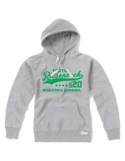 Hoodie Damen Grau Melange Teuto Riesenbeck Athletics Grün