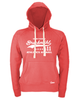 Hoodie Damen Rot SV Bruckmühl Athletics Weiß