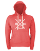 Hoodie Damen Rot Hannover Regents Cross Weiß