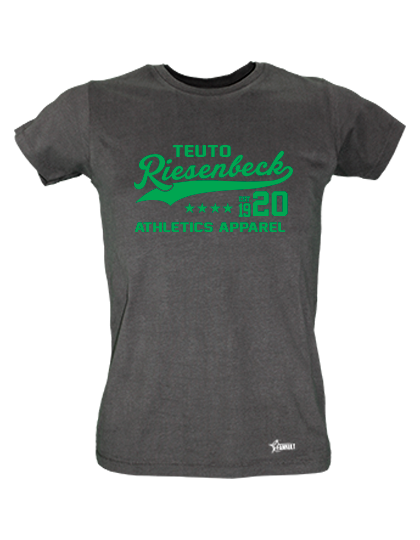 T-Shirt Damen Schwarz Teuto Riesenbeck Athletics Grün