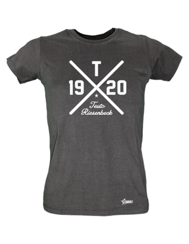 T-Shirt Damen Schwarz Teuto Riesenbeck Cross Weiß