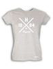 T-Shirt Damen Grau Melange Hannover Regents Weiß