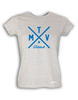 T-Shirt Damen Grau Melange MTV Wilstedt Cross Blau