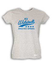 Lade das Bild in den Galerie-Viewer, T-Shirt Damen Grau Melange MTV Wilstedt Sportsteam Blau
