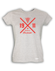 T-Shirt Damen Grau Melange SV Bruckmühl Athletics Rot