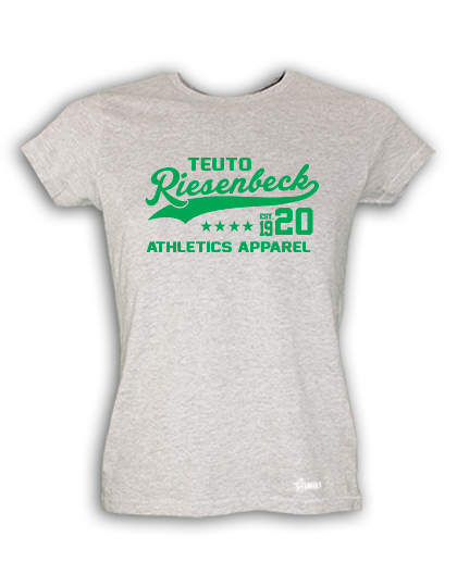 T-Shirt Damen Grau Melange Teuto Riesenbeck Athletics Grün