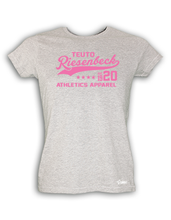 Lade das Bild in den Galerie-Viewer, T-Shirt Damen Grau Melange Teuto Riesenbeck Athletics Pink
