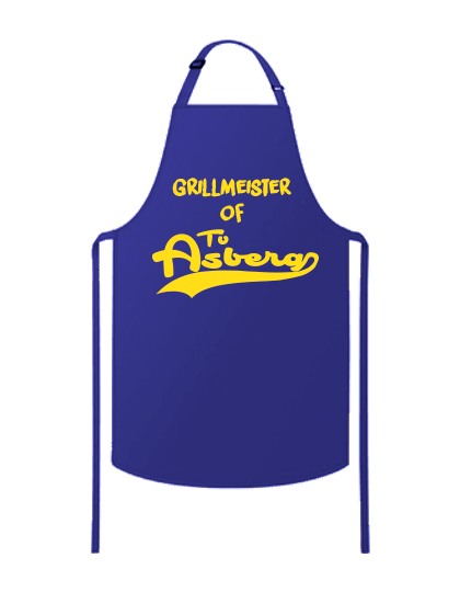Grillschürze Blau TV Asberg Grillmaster of Gelb