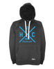 Hoodie Herren Schwarz HFC Greifswald 92 Cross Neon Blau
