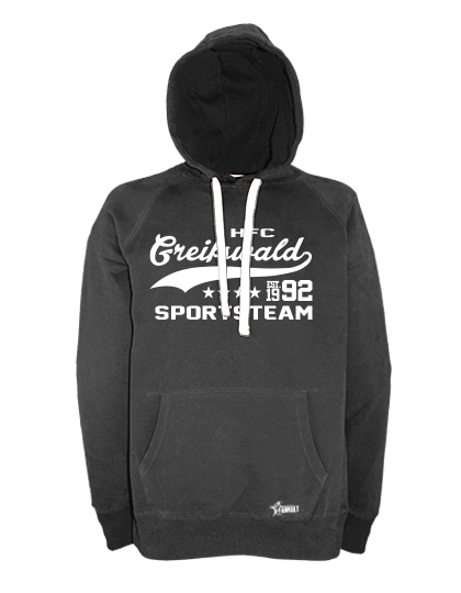 Hoodie Herren Schwarz HFC Greifswald 92 Sportsteam Weiß