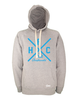 Hoodie Herren Grau Melange HFC Greifswald 92 Cross Neon Blau