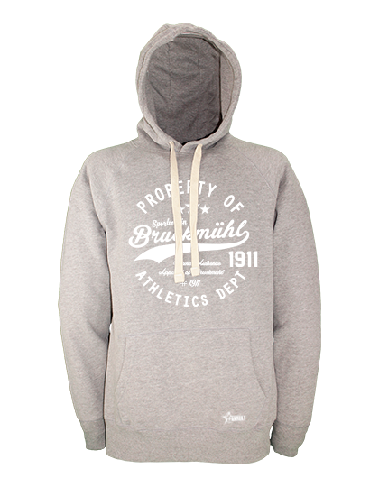 Hoodie Herren Grau Melange SV Bruckmühl Property Of Weiß 