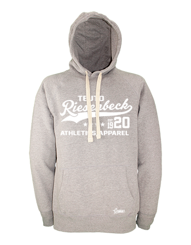 Hoodie Herren Grau Melange Teuto Riesenbeck Athletics Weiß