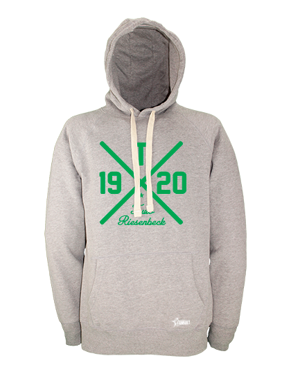 Hoodie Herren Grau Melange Teuto Riesenbeck Cross Grün