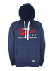 Hoodie Herren Navy Blau Hannover Regents Athletics Rot-Weiß